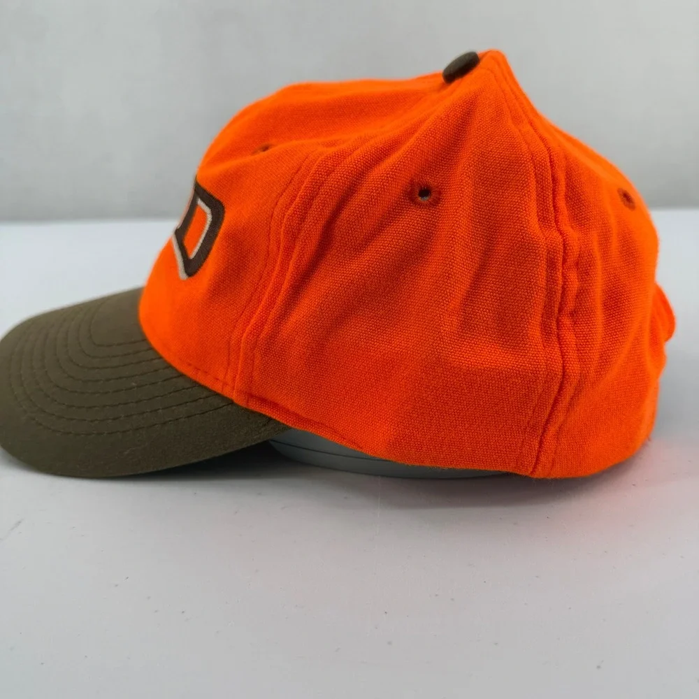 Lund Boats Hat Mens OSFA Orange Brown Snapback Fishing Cap Made in USA Kudzu